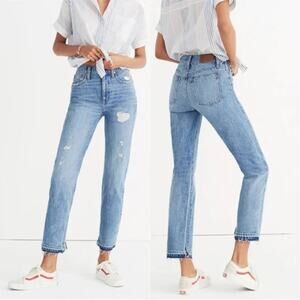 Madewell Classic Straight Jeans: Destructed Edition